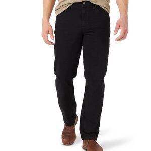 Wrangler Men's Black Jeans Relaxed Fit Sz 38x34